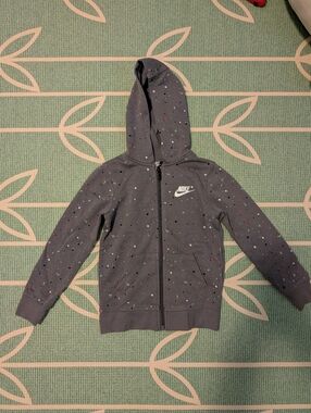 Nike Kids Gray Speckled Full-Zip Hoodie